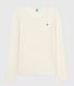 Tee-shirt femme en laine et coton manches longues
