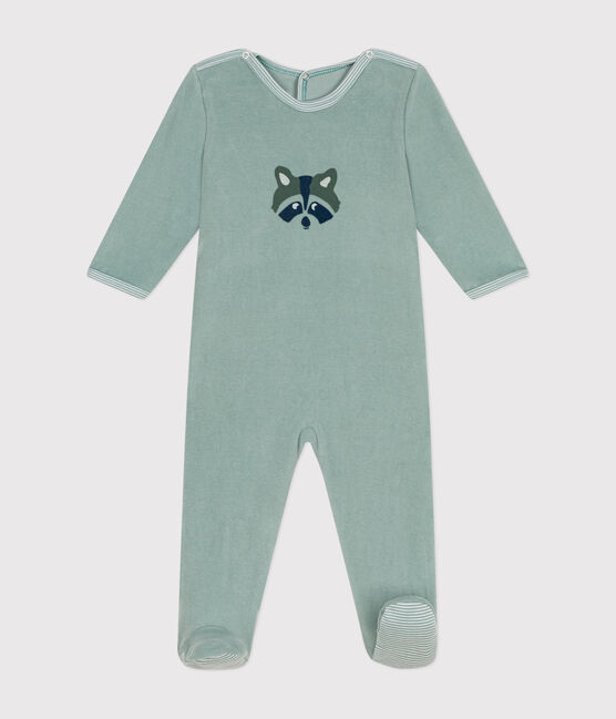 Pyjama en velours bébé vert PAUL