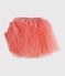 Jupe enfant mi-longue en tulle unie corail