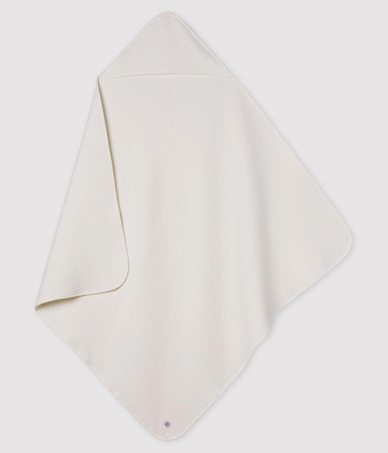 Couverture b&eacute;b&eacute; en tubique blanc