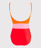 Maillot de bain 1 pièce écoresponsable femme rouge PEPS/blanc MULTICO