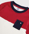 Tee-shirt manches courtes en coton enfant garçon rouge TERKUIT/blanc MARSHMALLOW
