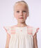 Robe enfant manches courtes en coton blanc