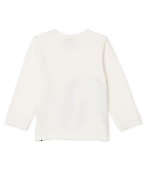 Tee shirt manches longues bébé garçon blanc MARSHMALLOW