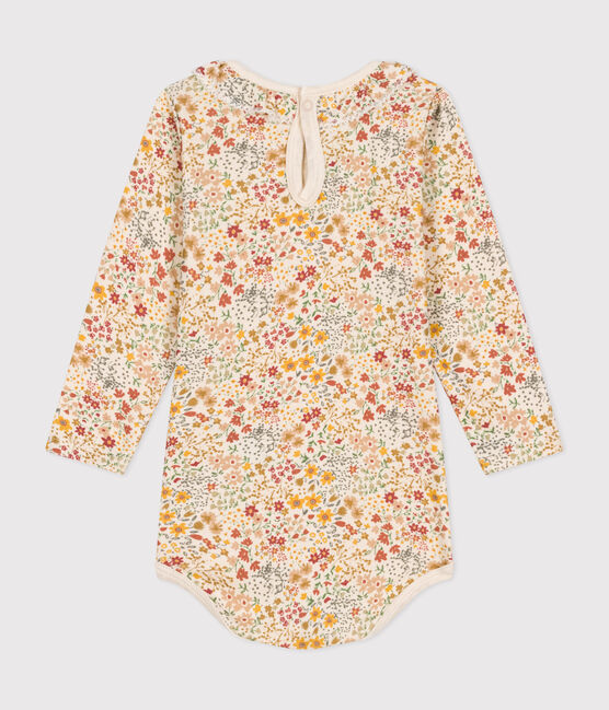 Body manches longues avec collerette en coton bébé blanc AVALANCHE/ MULTICO