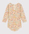 Body manches longues avec collerette en coton bébé blanc AVALANCHE/ MULTICO