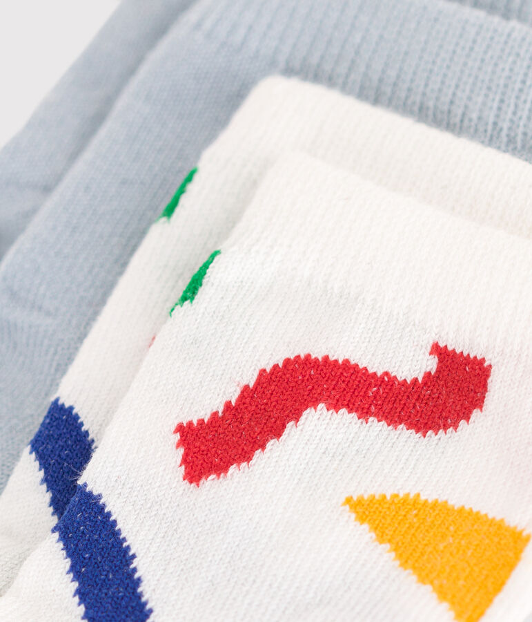 2 paires de chaussettes en coton imprim&eacute;s b&eacute;b&eacute; multicouleur