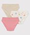 Lot de 3 culottes petite fille singes en coton variante 1