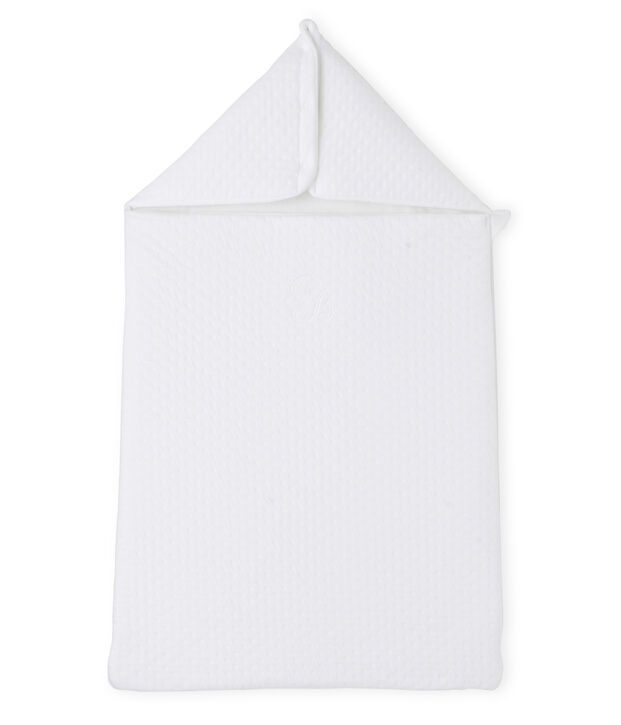 Nid d'ange b&eacute;b&eacute; en tubique matelass&eacute; blanc