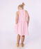 Robe sans manches enfant en coton uni rose