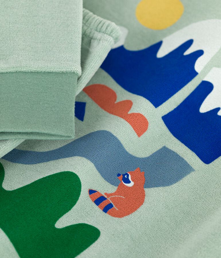 Pyjama enfant en velours vert SAULE