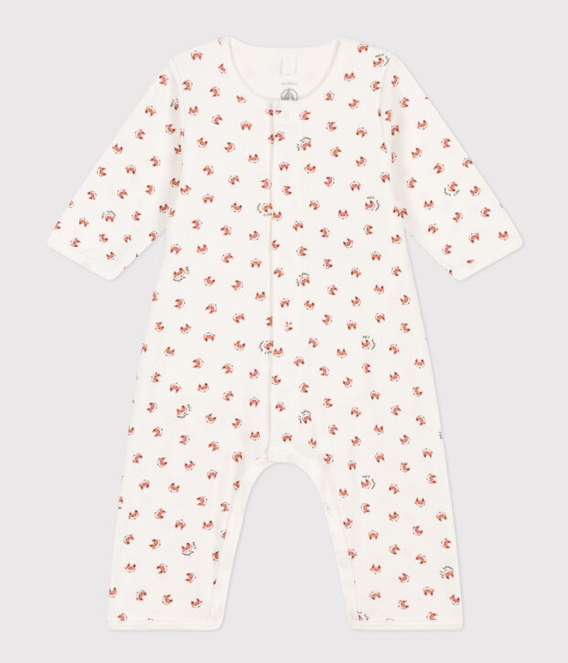 Bodyjama sans pieds b&eacute;b&eacute; en coton blanc/multicouleur