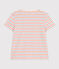 Tee-shirt Femme Le Droit en coton rayé blanc AVALANCHE/ MULTICO