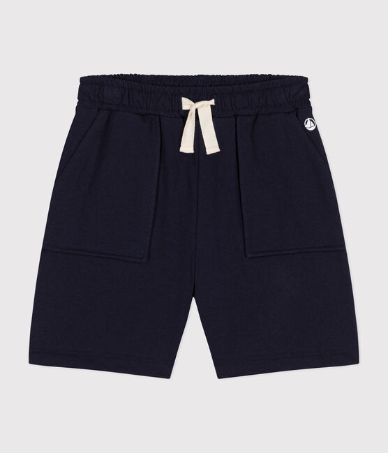 Short en coton enfant garçon bleu SMOKING