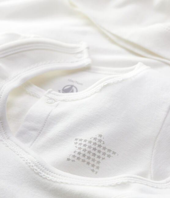 Coffret cadeau naissance blanc bébé en coton biologique variante 1