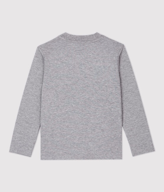 Tee-shirt manches longues en coton enfant garçon gris SUBWAY CHINE