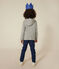 Sweatshirt zippé à capuche en cote enfant garçon gris CHATON CHINE