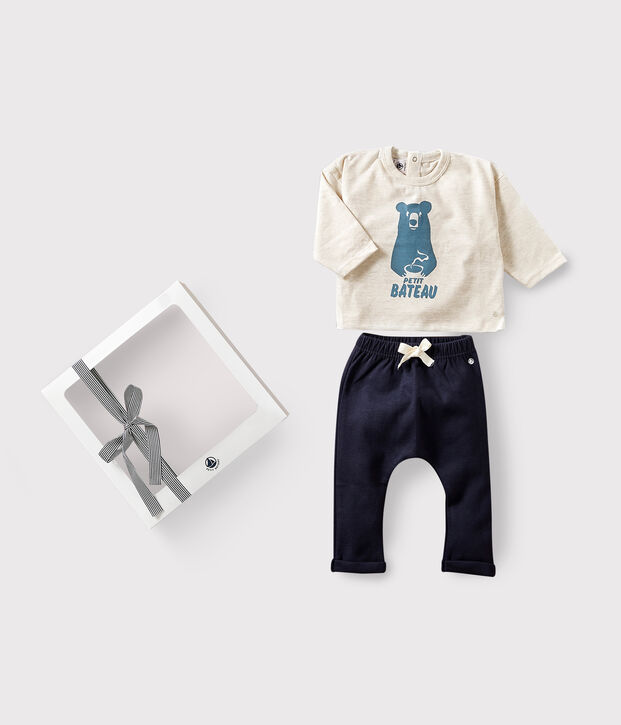 Coffret cadeau b&eacute;b&eacute; tee-shirt et pantalon multicouleur