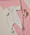 Pyjama en velours b&eacute;b&eacute; blanc/multicouleur