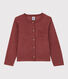 Cardigan en bouclette éponge enfant fille