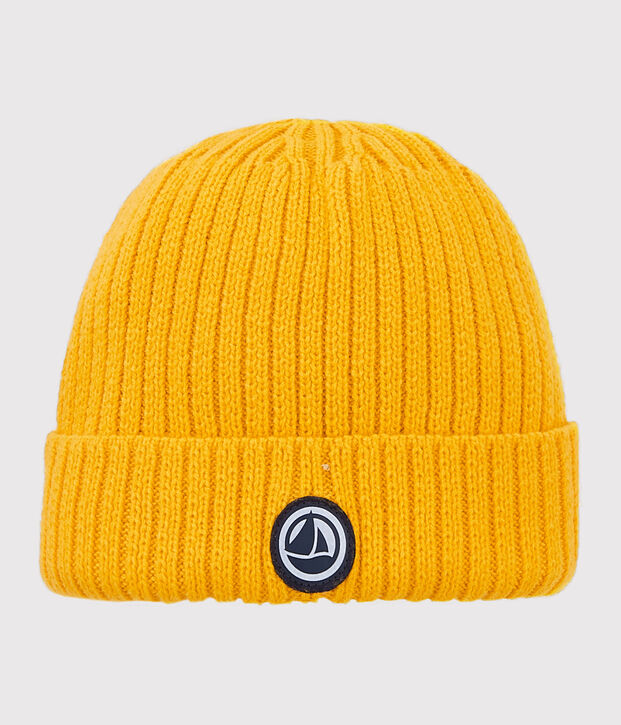 Bonnet enfant gar&ccedil;on-fille jaune