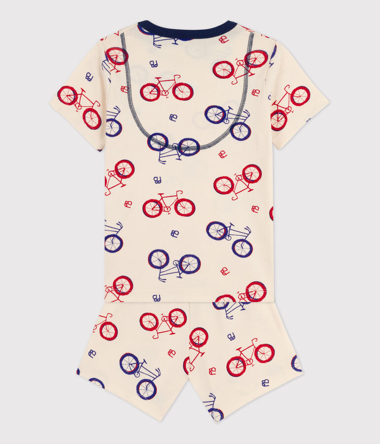 Pyjacourt v&eacute;lo petit gar&ccedil;on en coton blanc AVALANCHE/ MULTICO