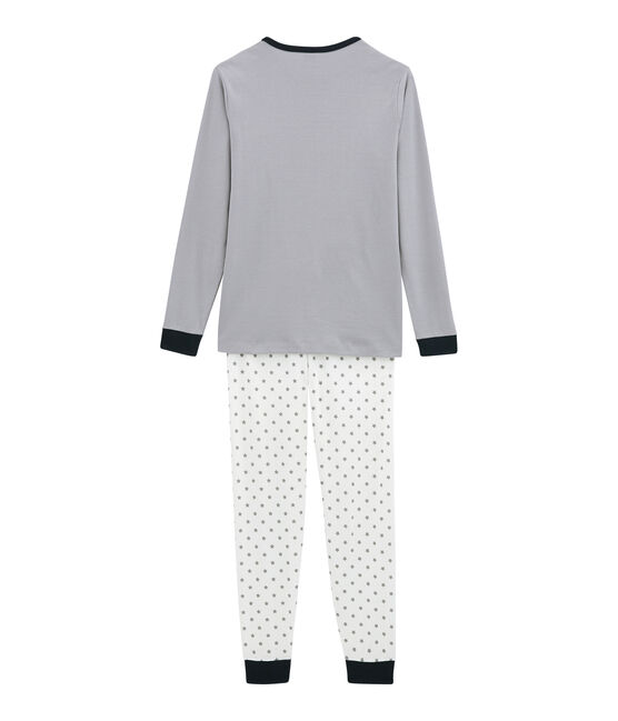 Pyjama garçon blanc MARSHMALLOW/blanc MULTICO