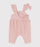 Salopette en velours bébé rose SALINE