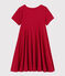 Robe manches courtes en jersey enfant fille rouge TERKUIT