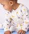 Pyjama bébé en coton sans pieds imprimé Paris blanc MARSHMALLOW/blanc MULTICO