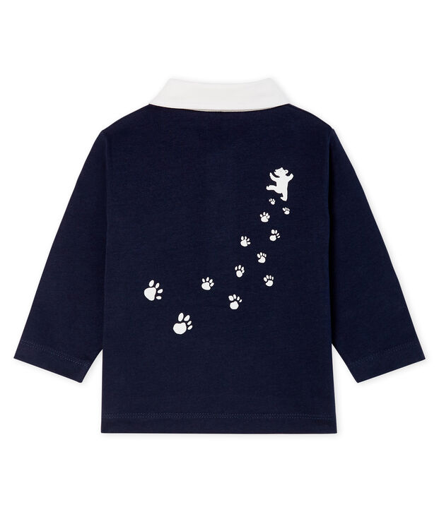 Polo manches longues b&eacute;b&eacute; gar&ccedil;on bleu marine