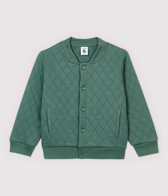 Cardigan esprit teddy en tubique enfant garçon vert VALLEE