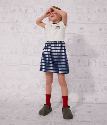 Robe manches courtes en coton enfant fille
