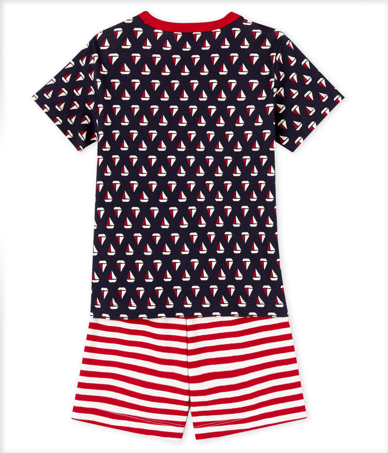 Pyjacourt petit gar&ccedil;on en c&ocirc;te bleu/multicouleur