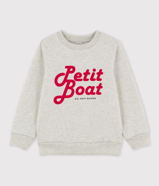 Sweatshirt en molleton enfant garçon gris BELUGA CHINE