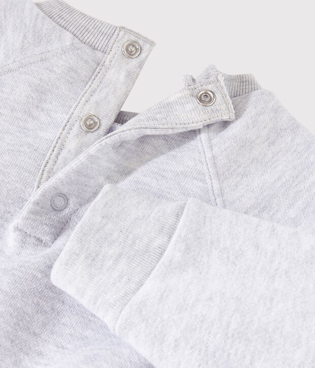 Sweatshirt manches longues b&eacute;b&eacute; gar&ccedil;on gris chin&eacute; clair