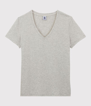 Tee-shirt LE CLASSIQUE col V en coton bio Femme