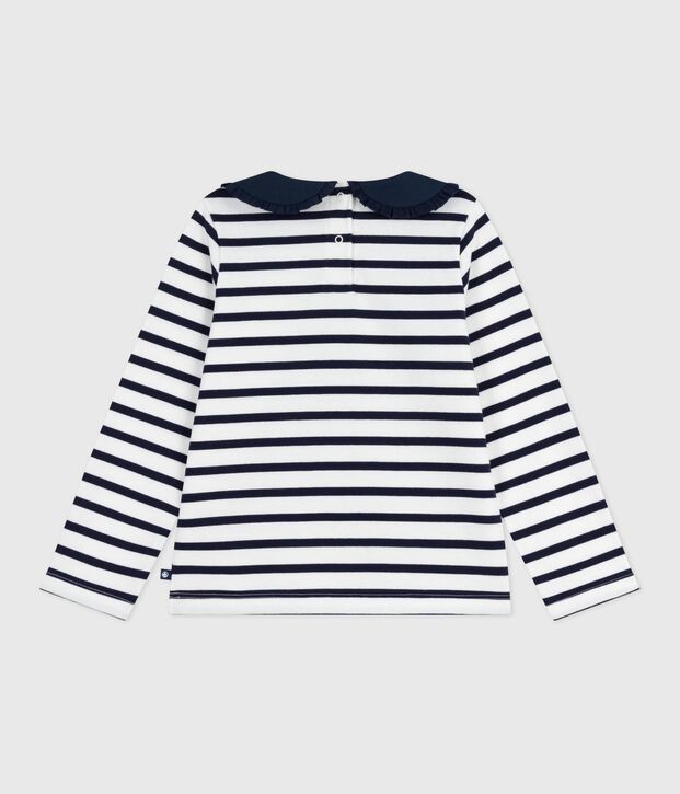 Marini&egrave;re enfant en coton blanc/bleu