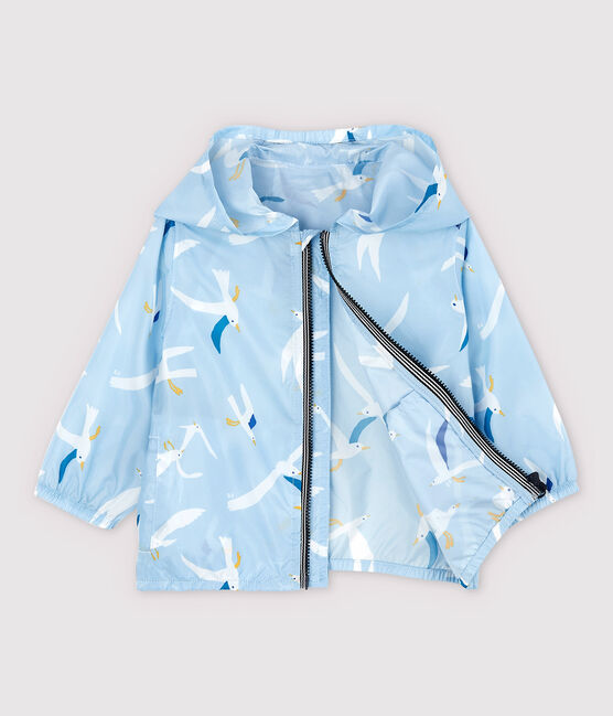 Coupe-vent en polyamide léger recyclé bébé garçon bleu JASMIN/blanc MULTICO