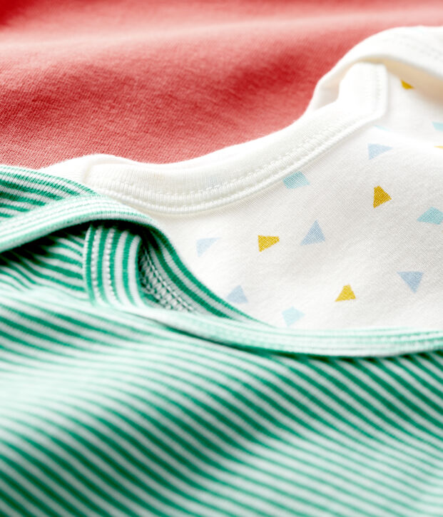 Lot de 3 bodies manches longues b&eacute;b&eacute; gar&ccedil;on multicouleur