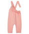 Salopette longue b&eacute;b&eacute; fille en molleton rose