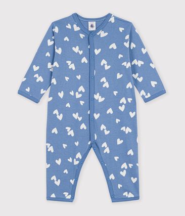 Pyjama bébé en coton sans pieds imprimé cœurs