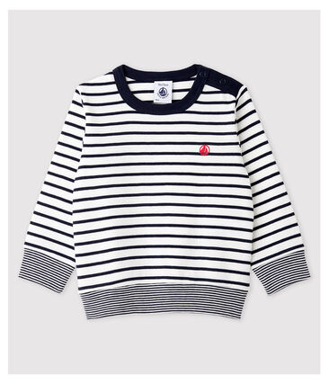 PETIT BATEAU - Sweatshirt rayures marinières en coton bébé garçon