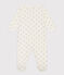 Dors-bien palmiers en coton blanc MARSHMALLOW/blanc MULTICO