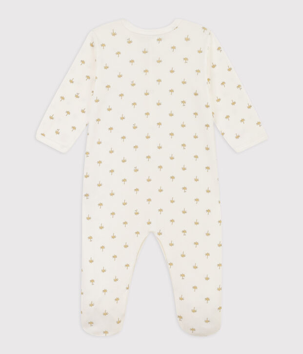 Dors-bien palmiers en coton blanc/multicouleur