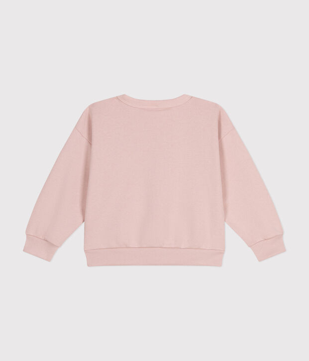 Sweatshirt en molleton enfant fille rose