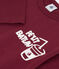 Tee-shirt enfant manches longues &agrave; motif bordeaux