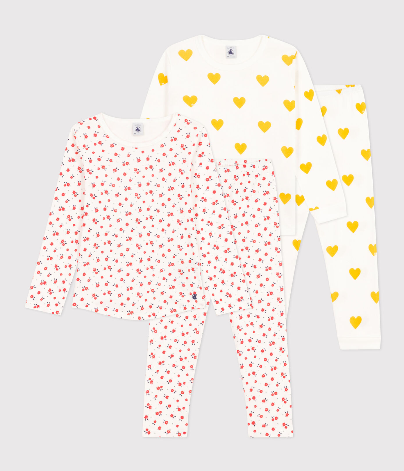 Lot de 2 pyjamas à motif en coton - Beige/cœurs - ENFANT | H&M FR Lot de 2 pyjamas à motif en coton - Beige/cœurs - ENFANT | H&M FR