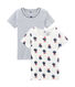 Duo de tee-shirts manches courtes petite fille