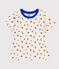 Teeshirt enfant en coton manches courtes imprimé bleu AVALANCHE/blanc PERSE